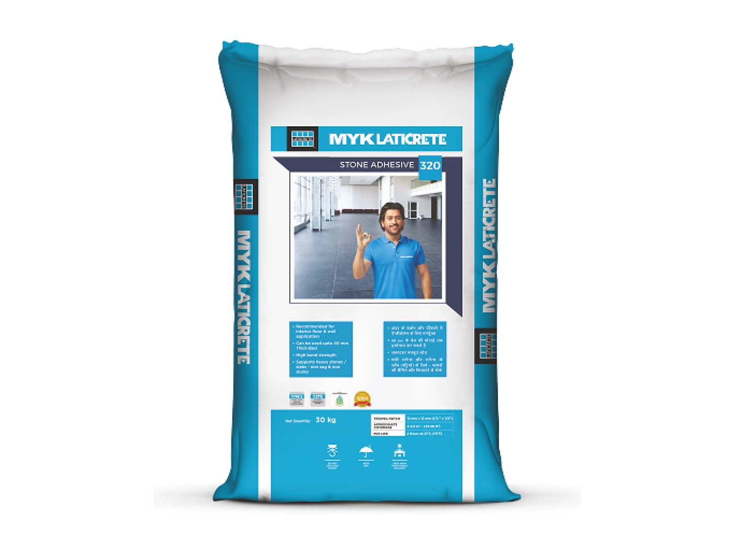 Original MYK Laticrete 320 stone adhesive bag